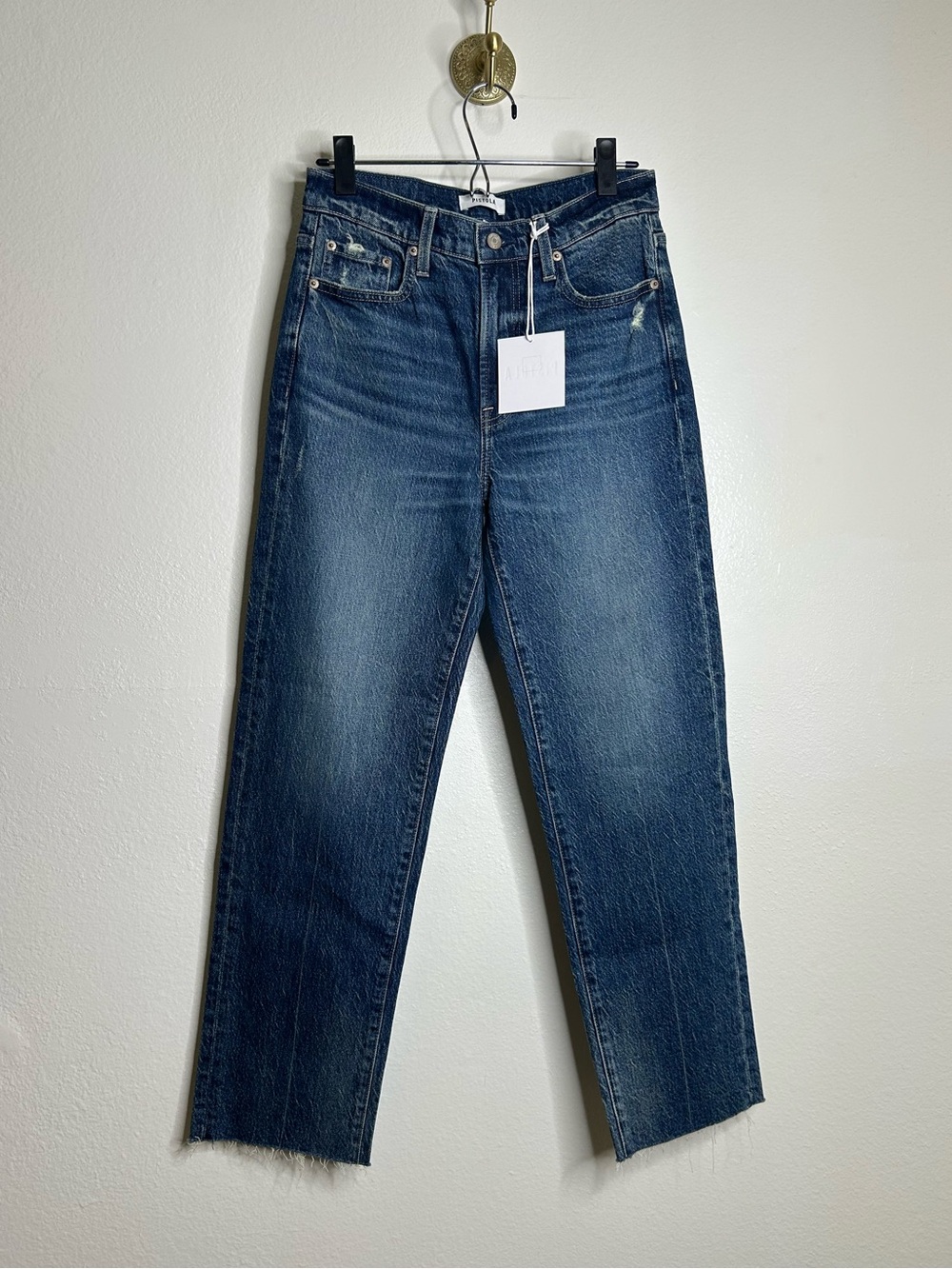 NWT Pistola Dark Wash Straight Leg Cropped Flare Jean Size 26